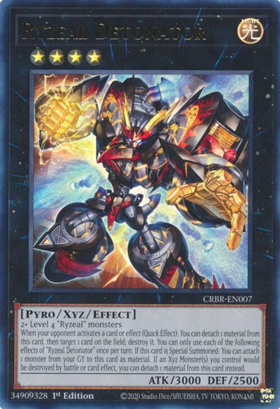 Ryzeal Detonator - CRBR-EN007 - Ultra Rare - 1st Edition