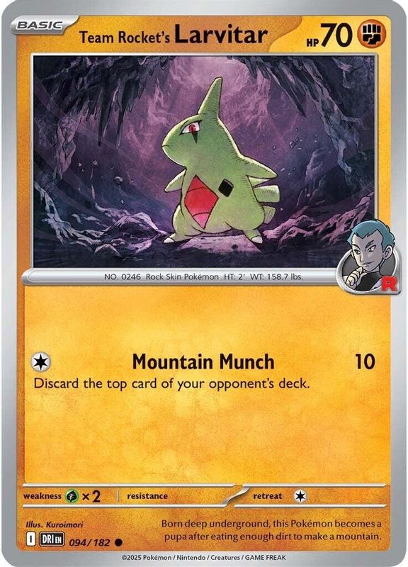 Team Rocket's Larvitar - 094/182 - Common