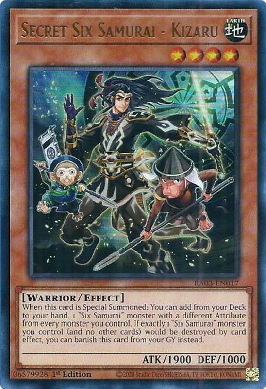Secret Six Samurai - Kizaru (UR) - RA03-EN017 - Ultra Rare - 1st Edition