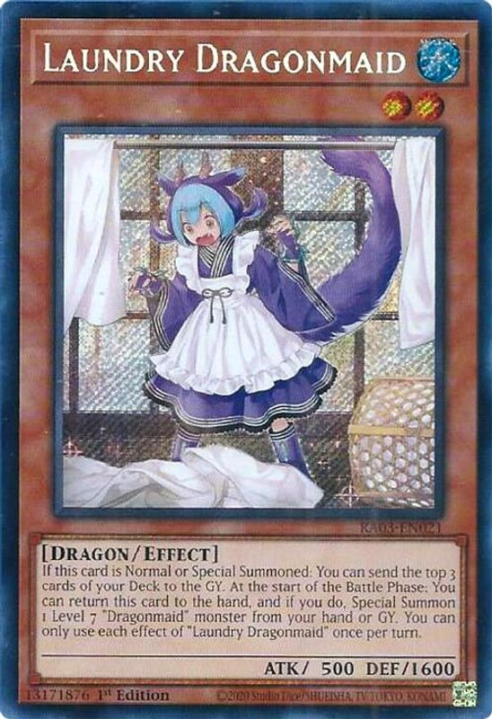 Laundry Dragonmaid (Secret Rare) - RA03-EN021 - Secret Rare - 1st Edition