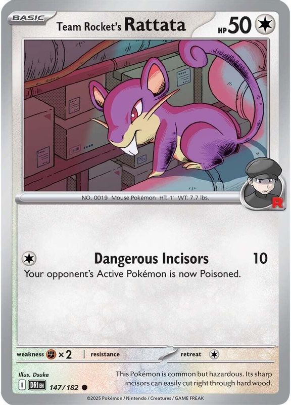 Team Rocket's Rattata - 147/182 - Common