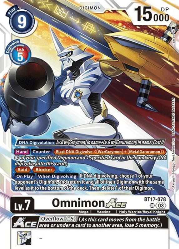 Omnimon ACE (Block 3) - BT17-078 - Super Rare