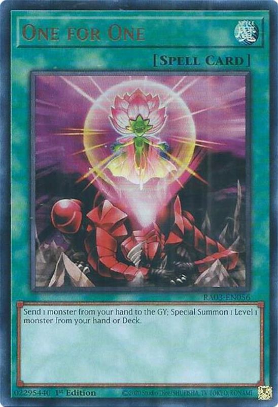 One for One (UR) - RA03-EN056 - Ultra Rare - 1st Edition