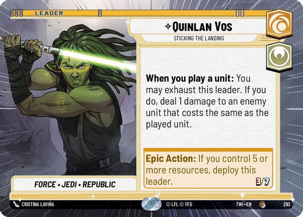 Quinlan Vos - Sticking the Landing (Hyperspace) - 293 - Common