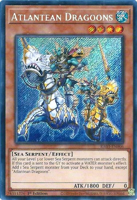 Atlantean Dragoons (Secret Rare) - RA03-EN006 - Secret Rare - 1st Edition