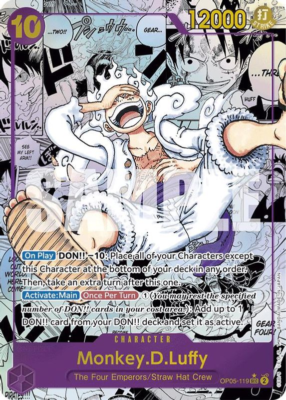 Monkey.D.Luffy (REMINDER TEXT) (Manga) (Reprint) - OP05-119 - Secret Rare