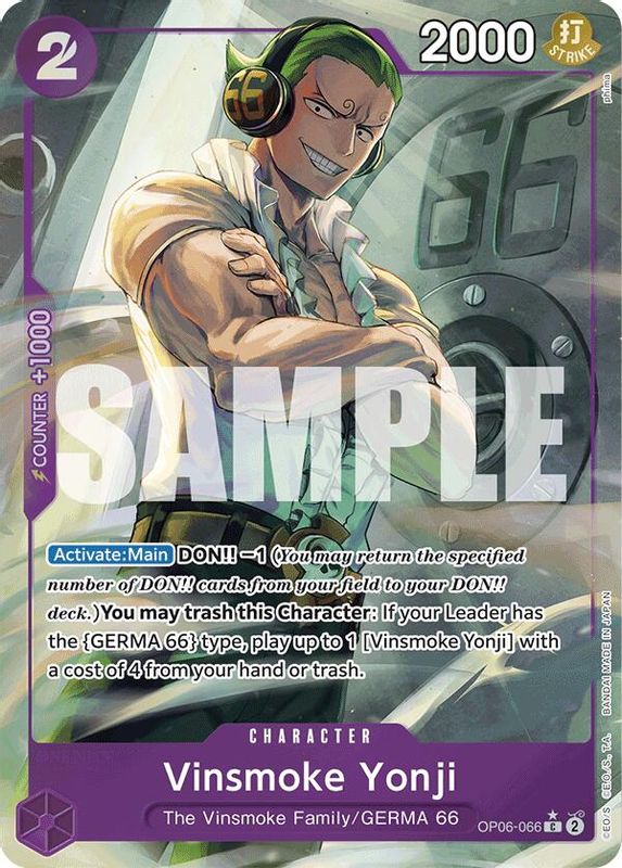 Vinsmoke Yonji (PRB01) (Full Art) - OP06-066 - Common