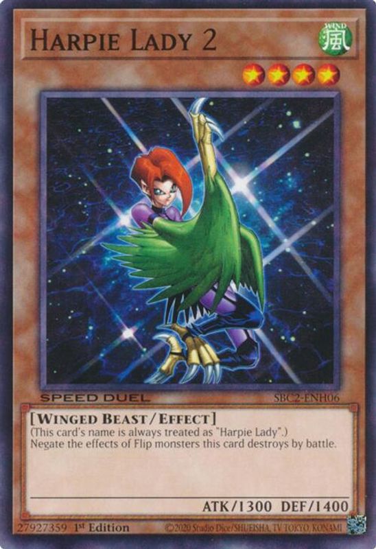 Harpie Lady 2 - SBC2-ENH06 - Common - 1st Edition