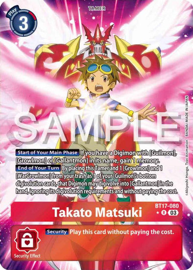 Takato Matsuki (Alternate Art) - BT17-080 - Rare