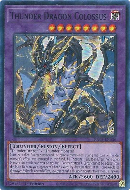 Thunder Dragon Colossus - RA03-EN036 - Super Rare - 1st Edition