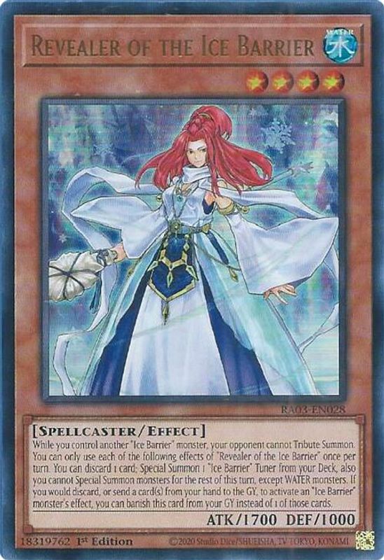Revealer of the Ice Barrier (UR) - RA03-EN028 - Ultra Rare - 1st Edition