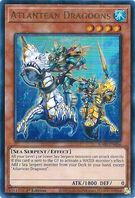 Atlantean Dragoons (UR) - RA03-EN006 - Ultra Rare - 1st Edition