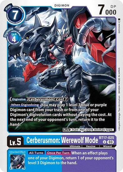 Cerberusmon: Werewolf Mode - BT17-025 - Uncommon