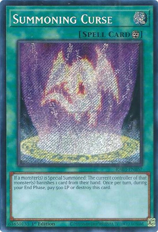 Summoning Curse (Secret Rare) - RA03-EN057 - Secret Rare - 1st Edition