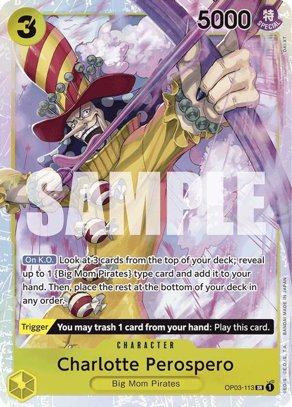 Charlotte Perospero (Reprint) - OP03-113 - Super Rare  (No Pencil Mark)