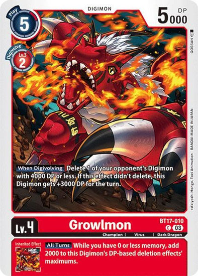 Growlmon - BT17-010 - Common