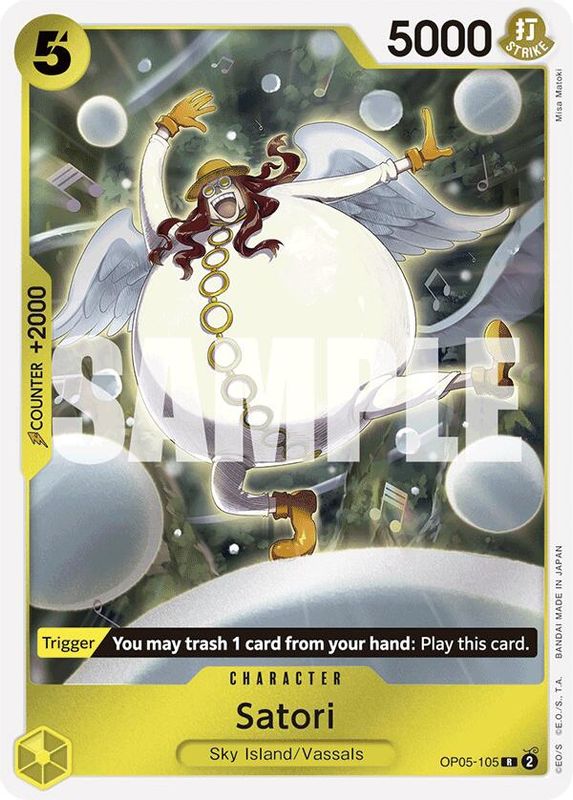 Satori (Reprint) - OP05-105 - Rare  (No Pencil Mark)