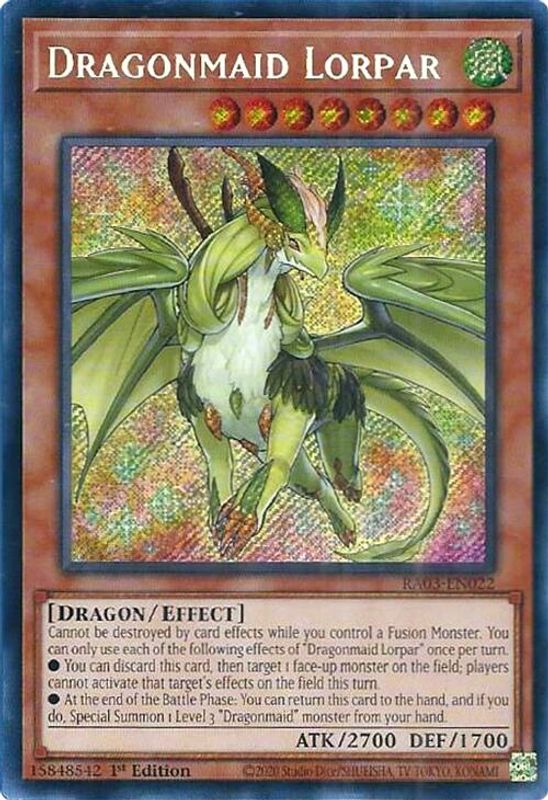 Dragonmaid Lorpar (Secret Rare) - RA03-EN022 - Secret Rare - 1st Edition