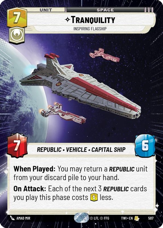 Tranquility - Inspiring Flagship (Hyperspace) - 507 - Rare