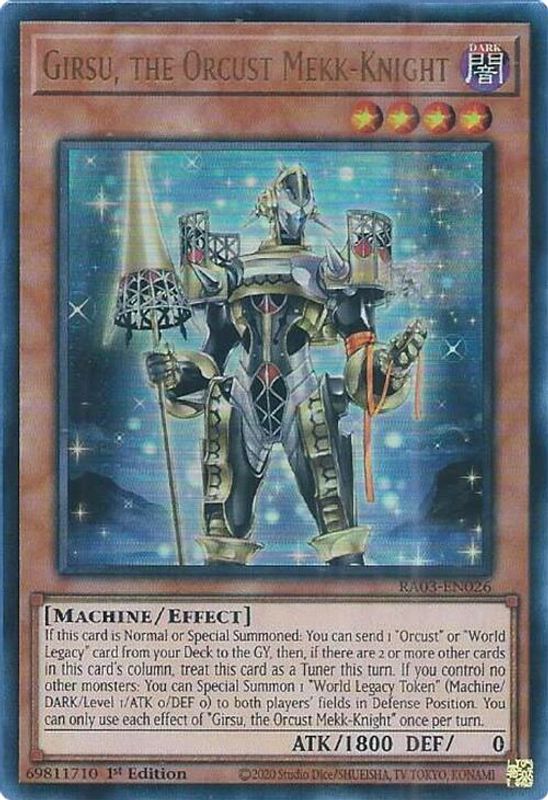 Girsu, the Orcust Mekk-Knight (UR) - RA03-EN026 - Ultra Rare - 1st Edition