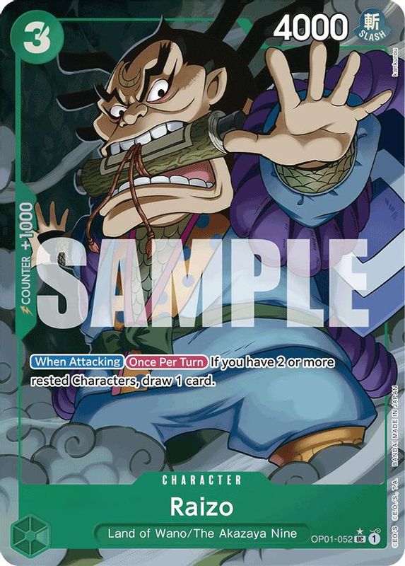 Raizo (PRB01) (Full Art) - OP01-052 - Uncommon