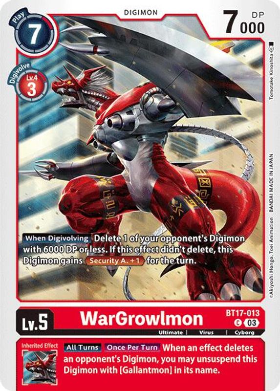 WarGrowlmon - BT17-013 - Common