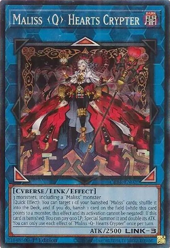 Maliss Q Hearts Crypter (CR) - CRBR-EN020 - Collector's Rare - 1st Edition