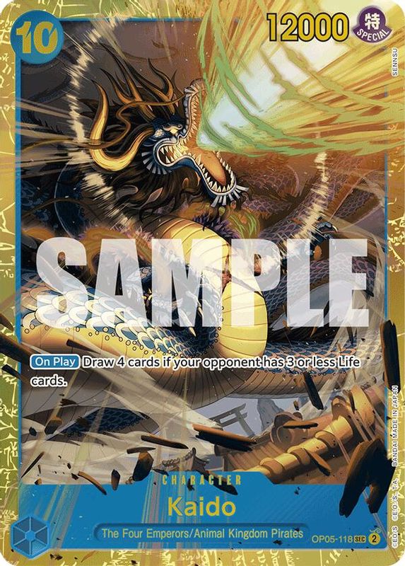 Kaido (OP05-118) (Reprint) - OP05-118 - Secret Rare  (No Pencil Mark)