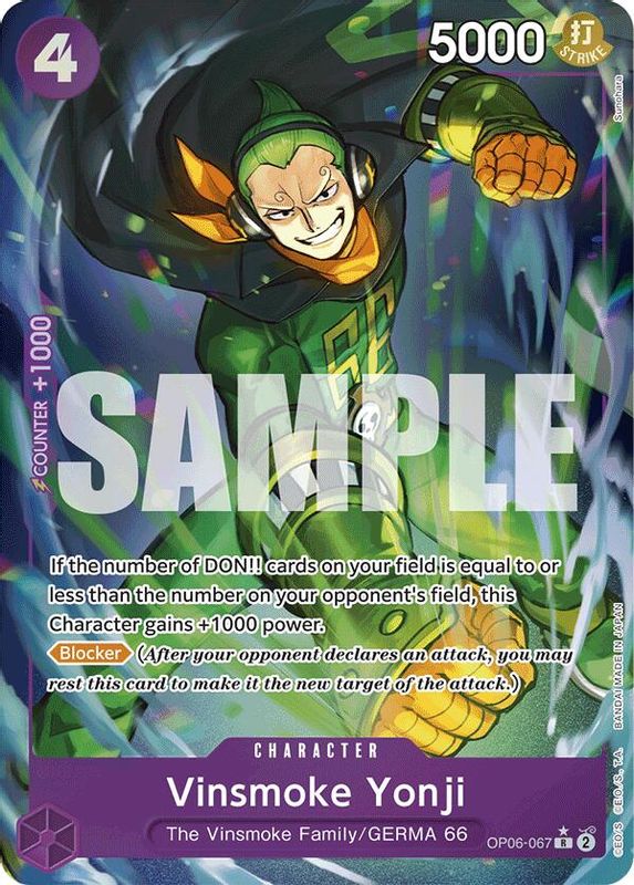 Vinsmoke Yonji (PRB01) (Full Art) - OP06-067 - Rare
