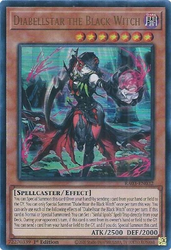 Diabellstar the Black Witch (UR) - RA03-EN032 - Ultra Rare - 1st Edition