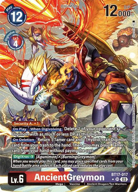 AncientGreymon (Alternate Art) - BT17-017 - Super Rare