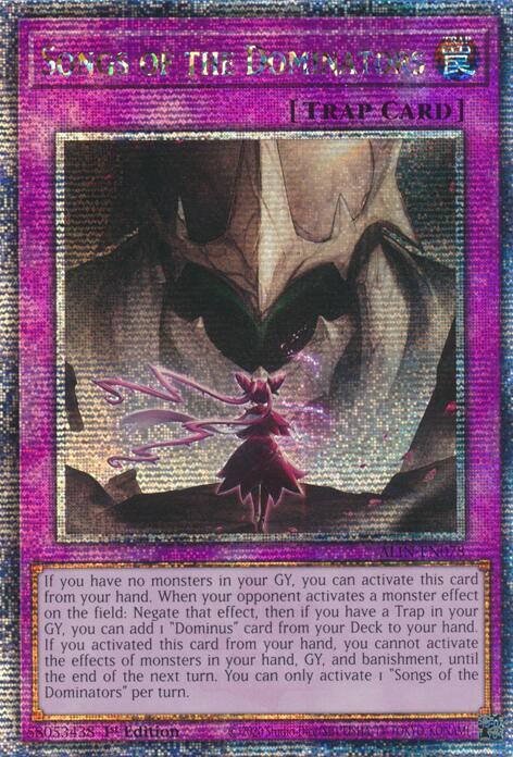 Songs of the Dominators - ALIN-EN078 - Quarter Century Secret Rare - 1st Edition