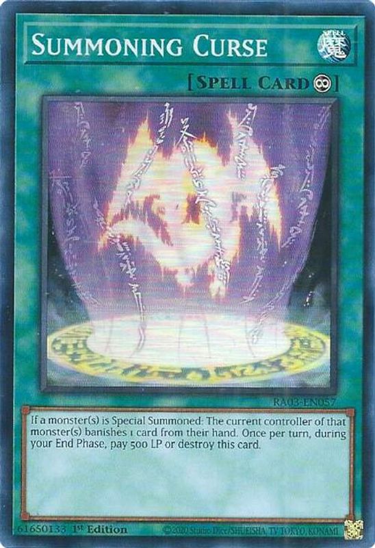 Summoning Curse - RA03-EN057 - Super Rare - 1st Edition