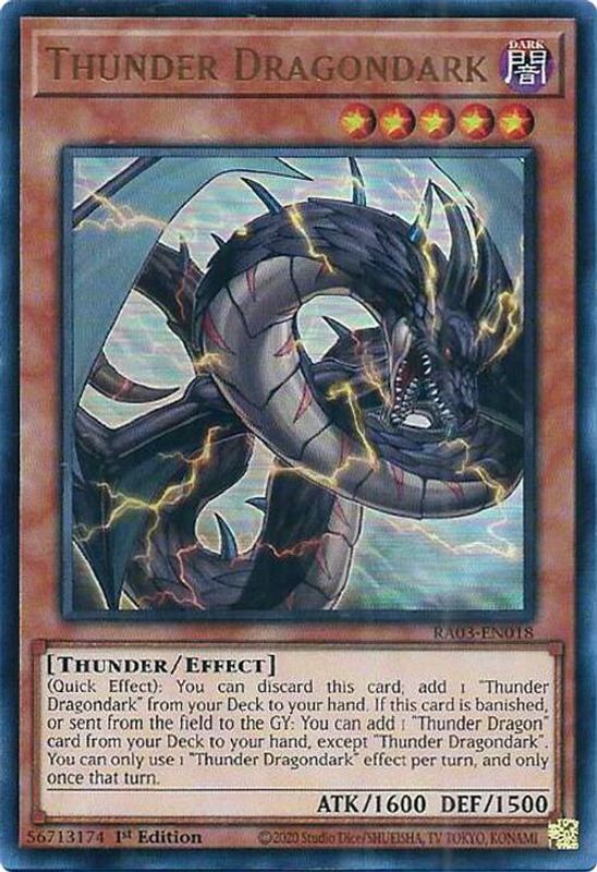 Thunder Dragondark (UR) - RA03-EN018 - Ultra Rare - 1st Edition