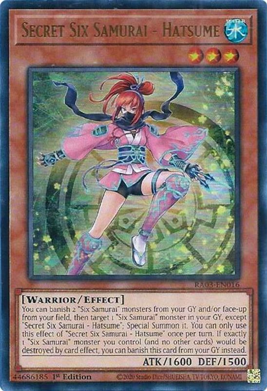 Secret Six Samurai - Hatsume (UR) - RA03-EN016 - Ultra Rare - 1st Edition