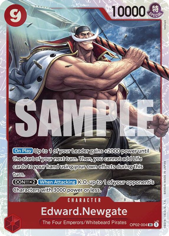 Edward.Newgate (Reprint) - OP02-004 - Super Rare  (No Pencil Mark)