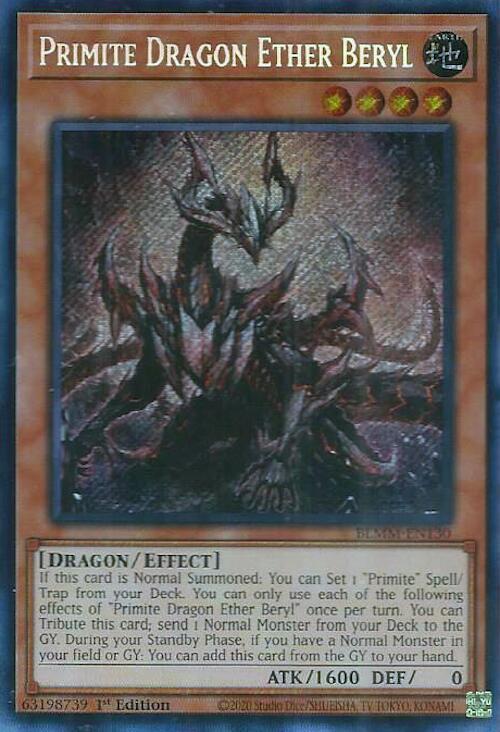 Primite Dragon Ether Beryl - BLMM-EN130 - Secret Rare - 1st Edition
