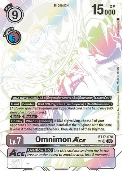 Omnimon ACE (Textured) - BT17-078 - Special Rare