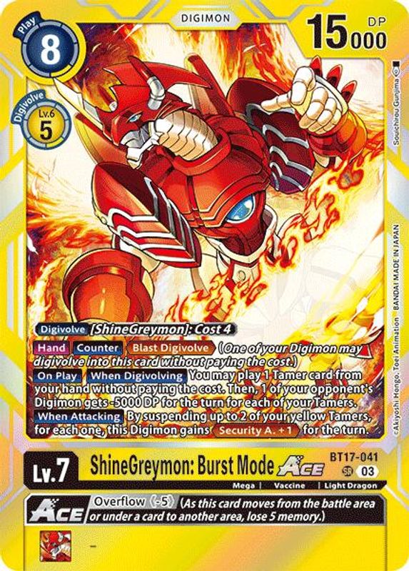 ShineGreymon: Burst Mode ACE - BT17-041 - Super Rare