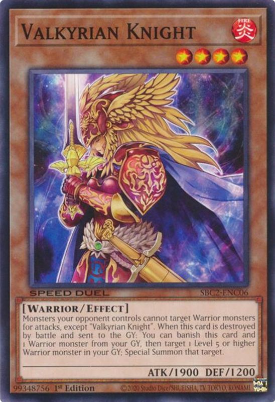 Valkyrian Knight - SBC2-ENC06 - Common - 1st Edition