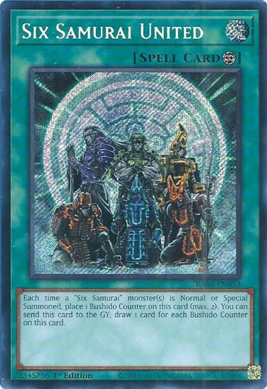 Six Samurai United (Secret Rare) - RA03-EN054 - Secret Rare - 1st Edition