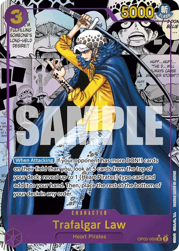 Trafalgar Law (Less Textured) (Manga) (Reprint) - OP05-069 - Super Rare