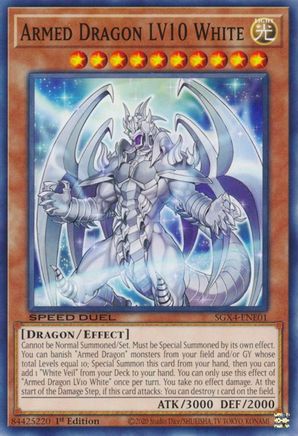 Armed Dragon LV10 White - SGX4-ENE01 - Common  - 1st Edition