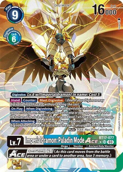 Imperialdramon: Paladin Mode ACE (Alternate Art) - BT17-077 - Super Rare