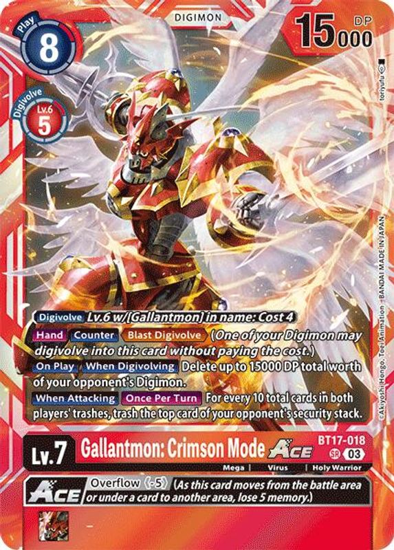 Gallantmon: Crimson Mode ACE - BT17-018 - Super Rare