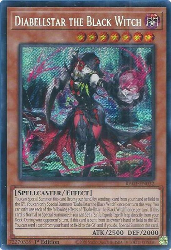 Diabellstar the Black Witch (Secret Rare) - RA03-EN032 - Secret Rare - 1st Edition