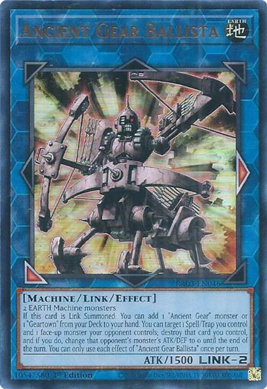 Ancient Gear Ballista (UR) - RA03-EN046 - Ultra Rare - 1st Edition