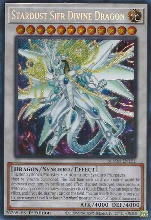 Stardust Sifr Divine Dragon - BLMM-EN151 - Secret Rare - 1st Edition