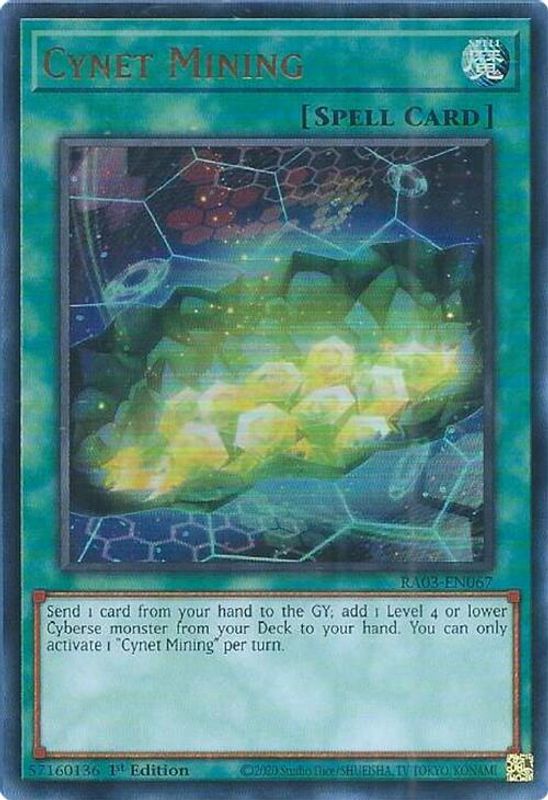 Cynet Mining (UR) - RA03-EN067 - Ultra Rare - 1st Edition