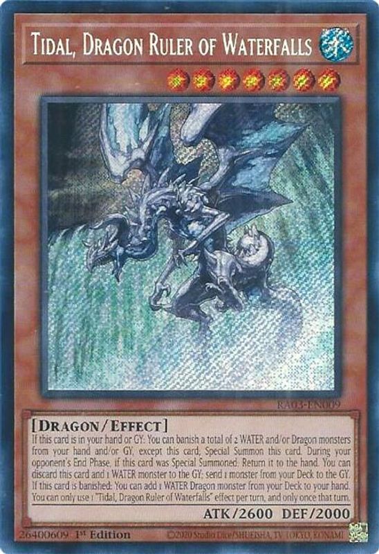 Tidal, Dragon Ruler of Waterfalls (Secret Rare) - RA03-EN009 - Secret Rare - 1st Edition